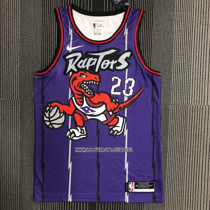 Fred VanVleet NO 23 Camiseta Toronto Raptors Classic Edition Violeta